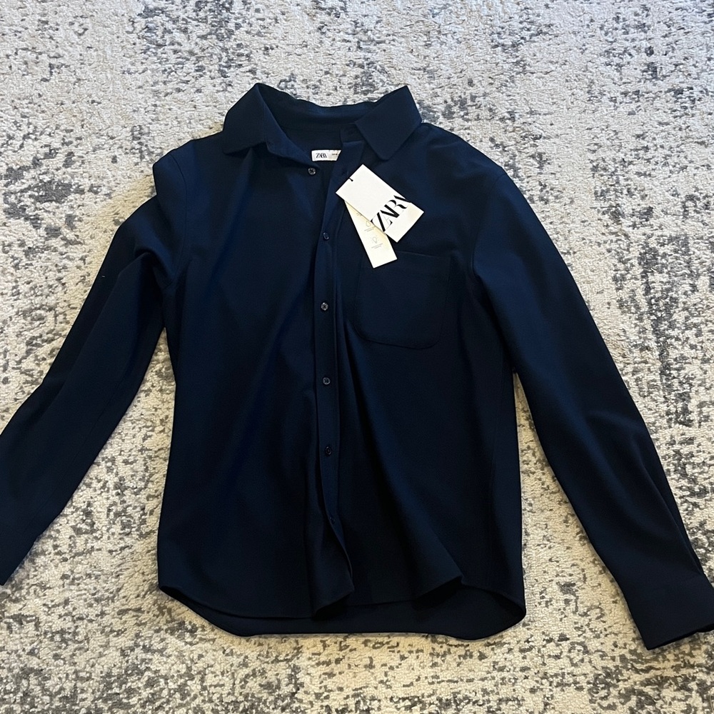 Zara Dark Blue Kids Button Down Shirt
